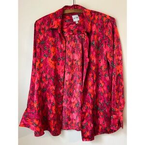 y2k‎ NIC+ZOE Women's Size S Abstract Print Button Down Indie Sleeze Office